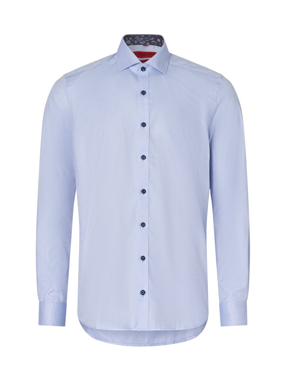 Finshley & Harding Męska koszula biznesowa Mężczyźni Slim Fit Bawełna niebieski, 38