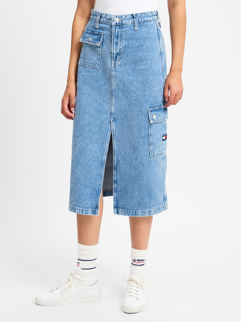 Tommy Jeans Dżinsowa spódnica damska - Claire Kobiety Bawełna niebieski, 27