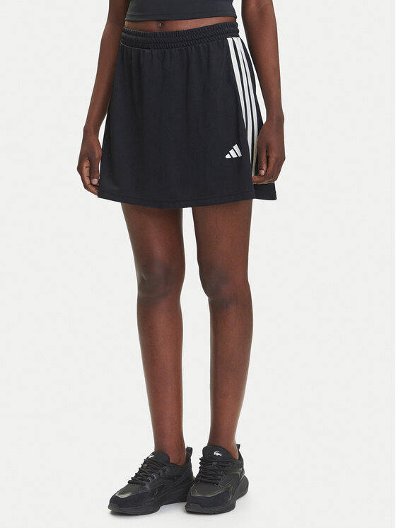 adidas Spódnica mini Stadium 3-Stripes Tennis Inspired Jacquard JL7171 Czarny Regular Fit
