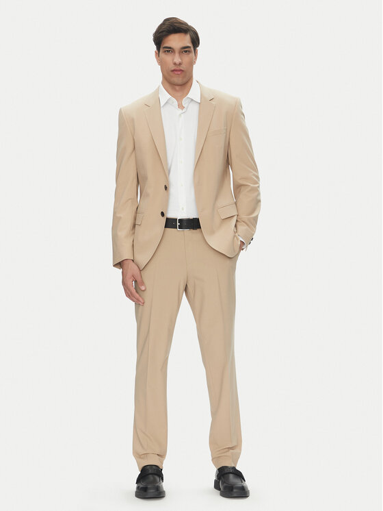 HUGO Garnitur Henry/Getlin232X 50530116 Beżowy Slim Fit