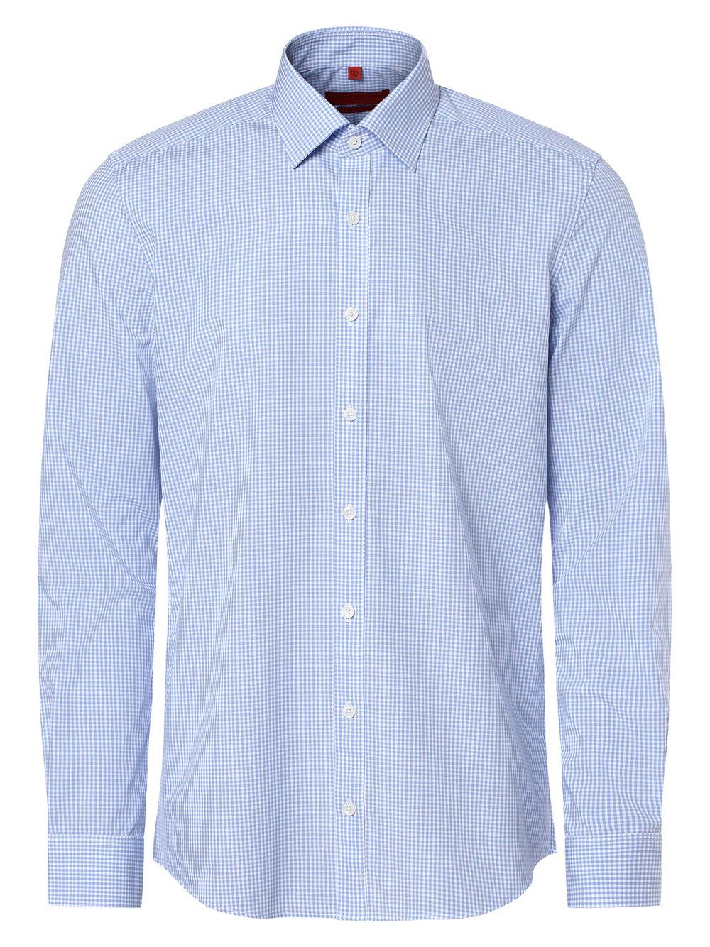 Finshley & Harding Koszula męska łatwa w prasowaniu Mężczyźni Slim Fit Bawełna niebieski|biały kołnierzyk kent, 37