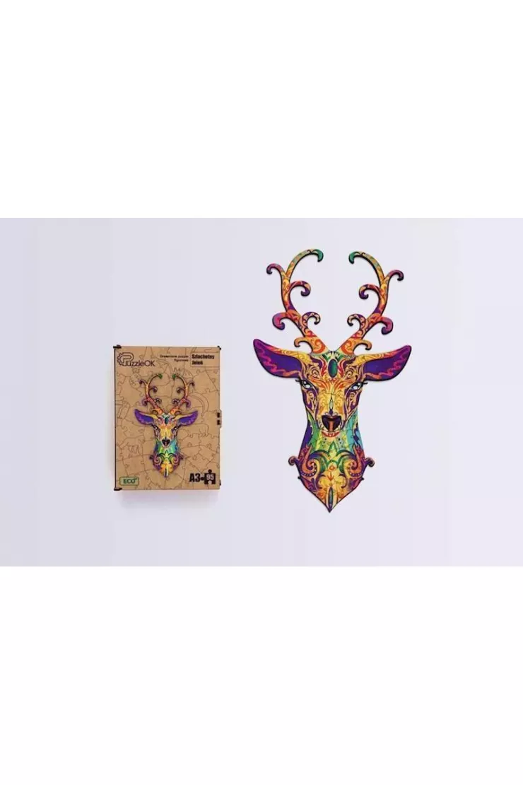Puzzle drewniane eko 67 el. Szlachetny jeleń A4