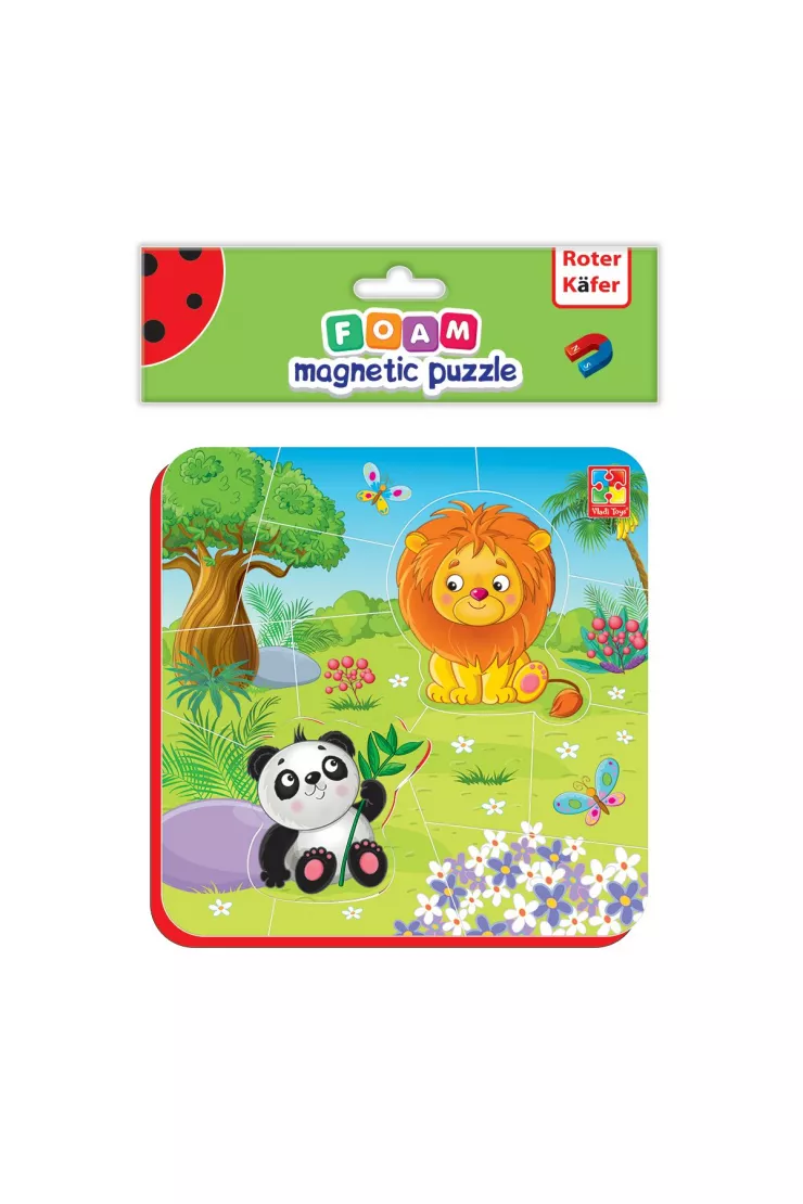 Puzzle piankowe magnetyczne ZOO