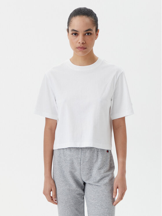 Champion T-Shirt 117874 Biały Regular Fit
