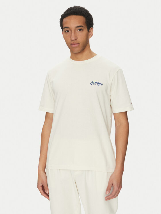 Tommy Hilfiger T-Shirt Summer Photo MW0MW38643 Beżowy Regular Fit