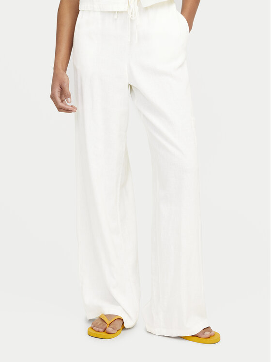 JJXX Spodnie materiałowe Breeze 12269769 Biały Wide Leg