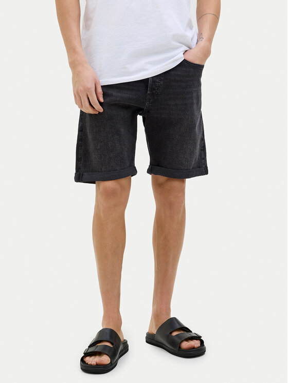 Jack & Jones Szorty jeansowe Rick 12269612 Czarny Regular Fit