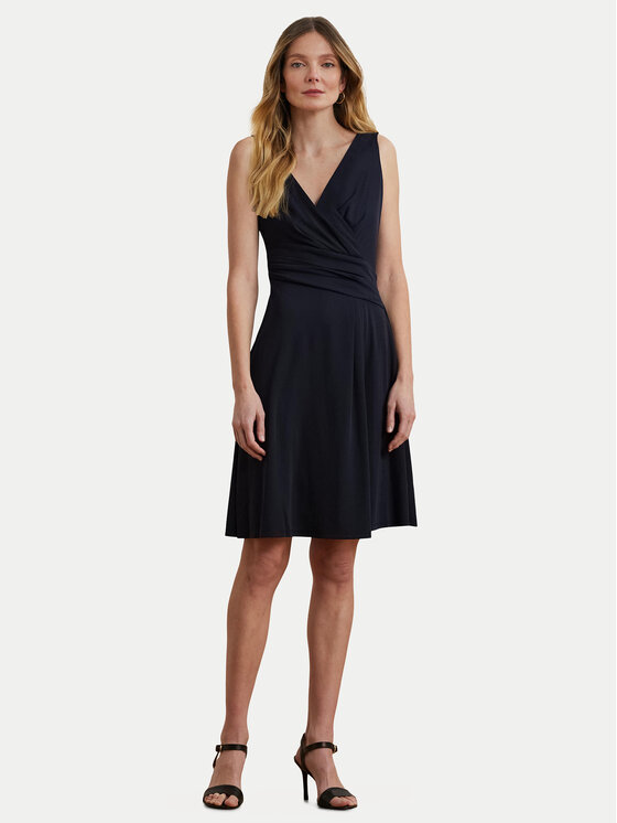 Lauren Ralph Lauren Sukienka koktajlowa 250865006002 Granatowy Regular Fit