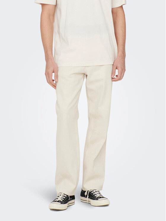 Only & Sons Jeansy 22025917 Biały Loose Fit