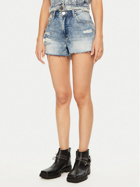 One Teaspoon Szorty jeansowe Bowies 26723 Niebieski Regular Fit