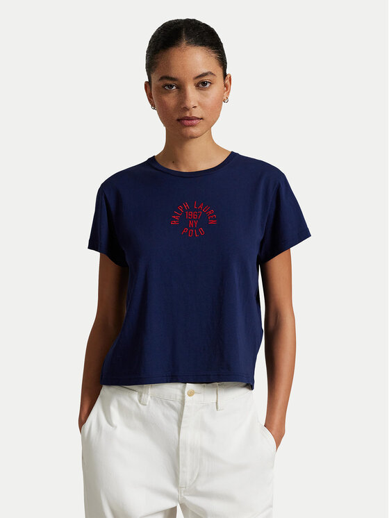 Polo Ralph Lauren T-Shirt 211965108001 Granatowy Regular Fit