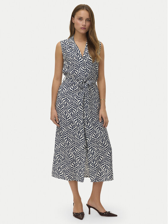 Vero Moda Sukienka koszulowa Josie 10341594 Granatowy Regular Fit