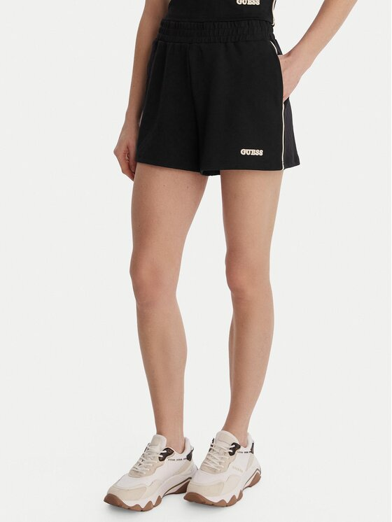 Guess Szorty sportowe V6GD08 K3004 Czarny Relaxed Fit