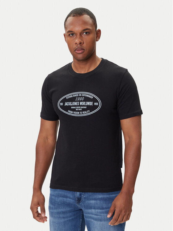 Jack & Jones T-Shirt York 12283800 Czarny Relaxed Fit