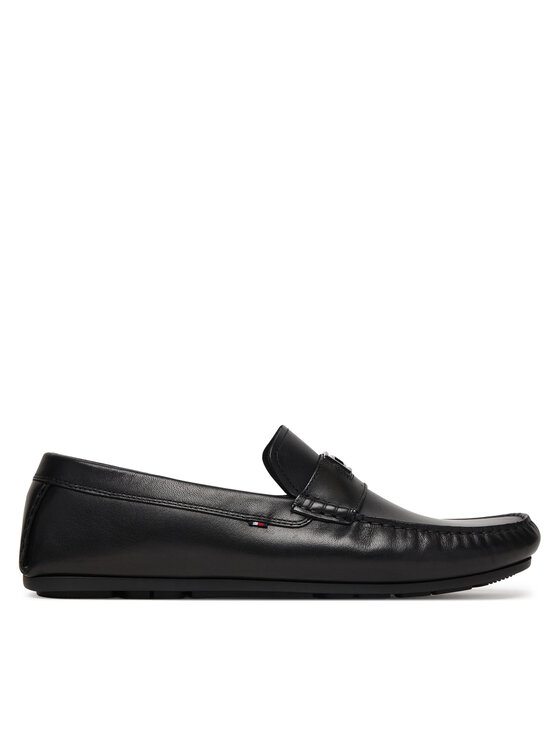 Tommy Hilfiger Mokasyny Hardware Hilfiger Driver Shoe FM0FM05838 Czarny