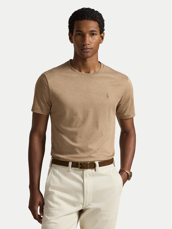 Polo Ralph Lauren T-Shirt 710740727103 Beżowy Custom Slim Fit