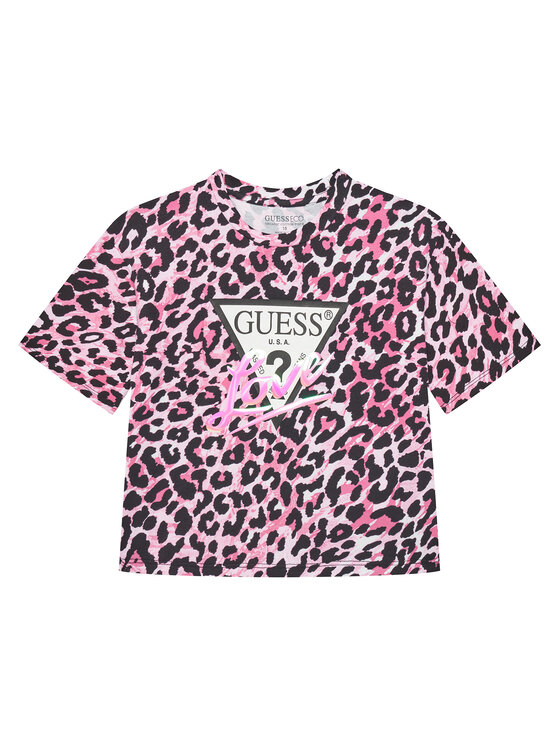 Guess T-Shirt J5YI07 K6YW4 Różowy Regular Fit