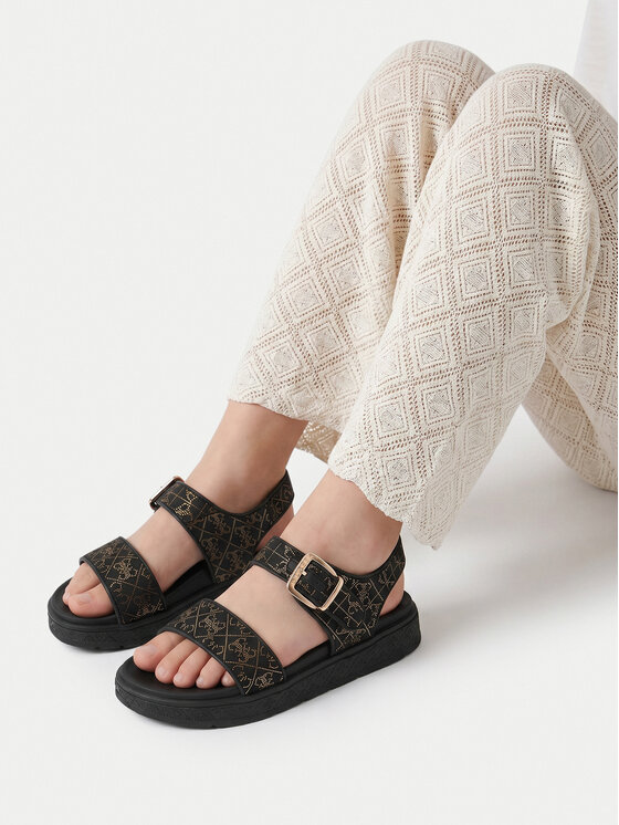Guess Sandały CEO-CS6703-03 Czarny