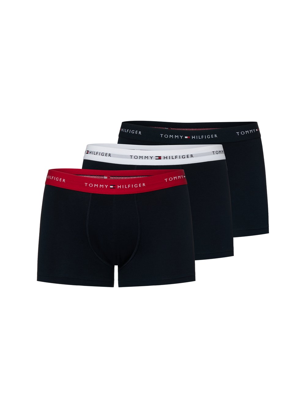 Tommy Hilfiger Męskie kąpielówki w 3-paku Mężczyźni Bawełna niebieski, XL