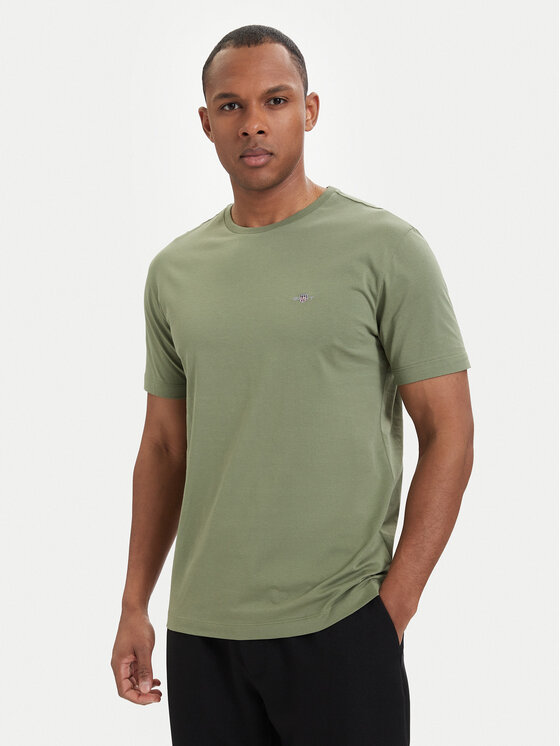 Gant T-Shirt Shield  2003184 Zielony ciemny Regular Fit