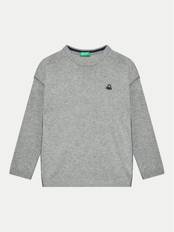 United Colors Of Benetton Sweter 1041H1025 Szary Regular Fit