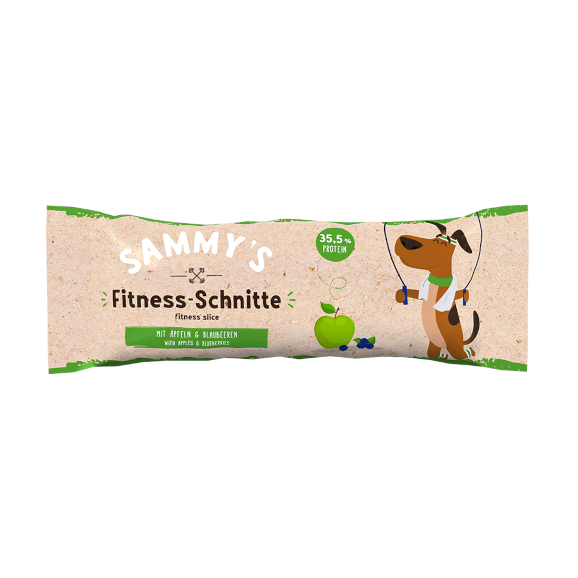 Sammy's Fitness Slice, baton proteinowy, z jabłkiem i borówkami - 25 g miniaturka