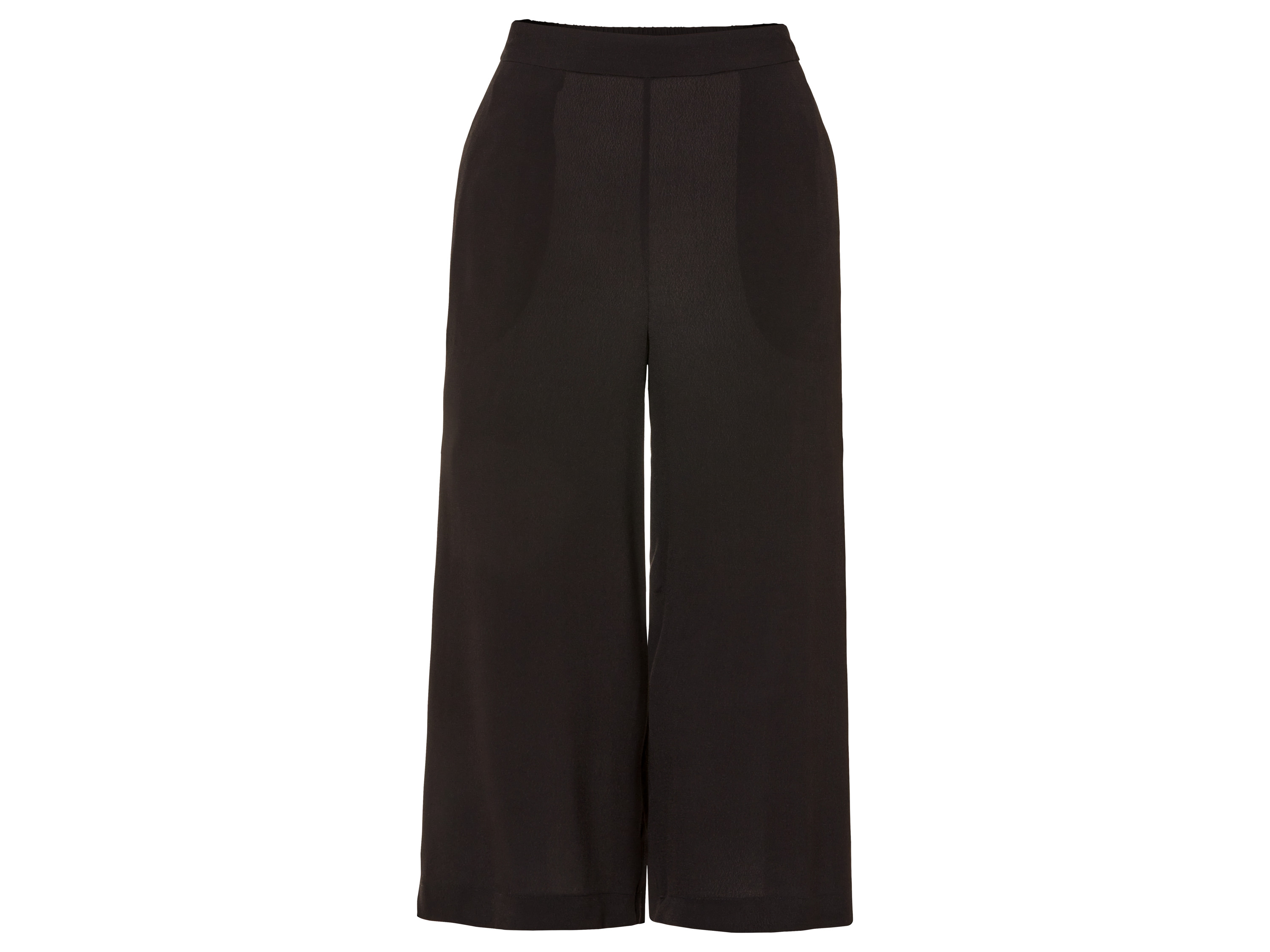 esmara® Spodnie damskie z wiskozy, wide leg (36, Czarny)