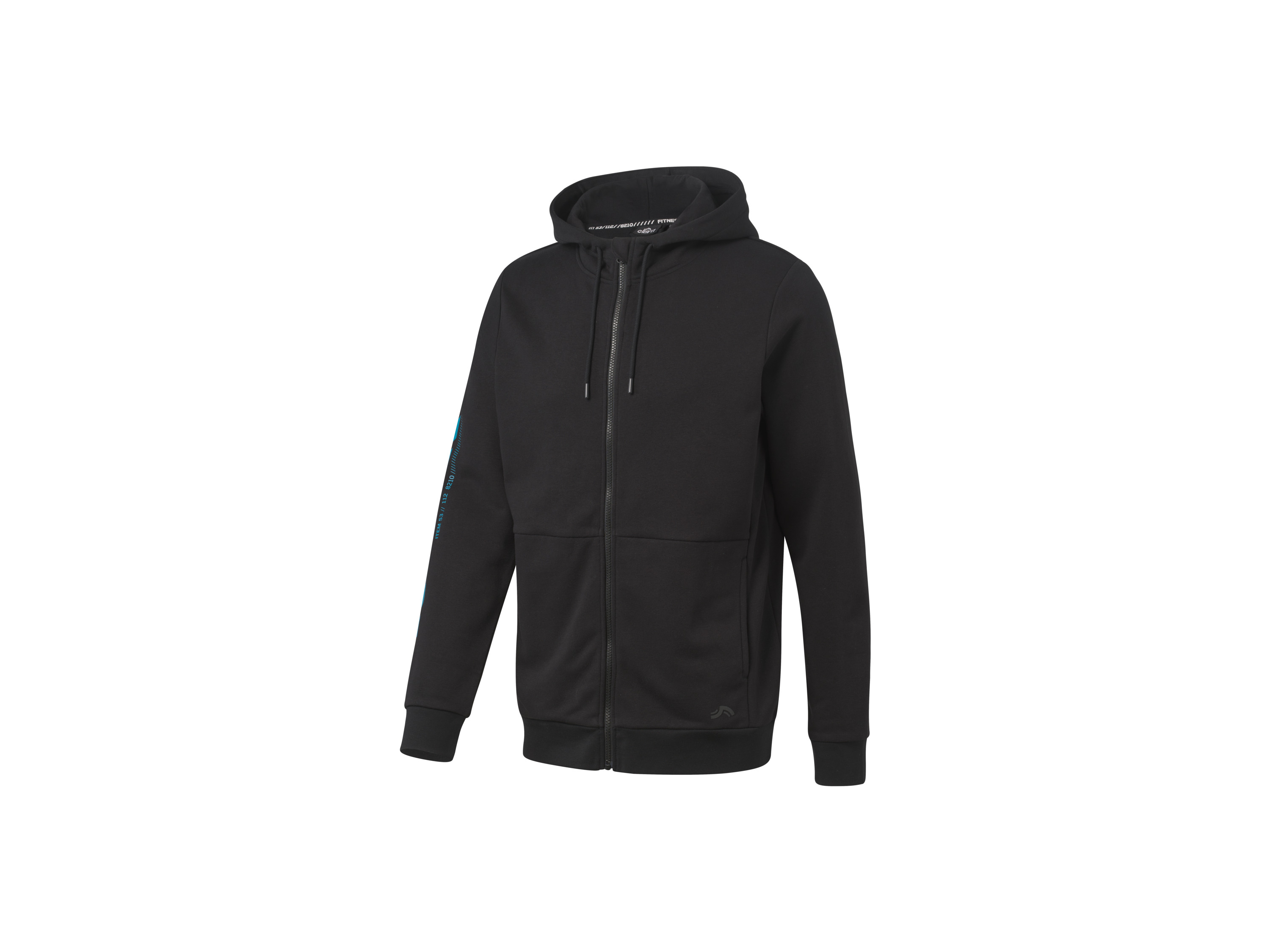 CRIVIT Męska bluza fitness z bawełną (S (44/46), Czarny)
