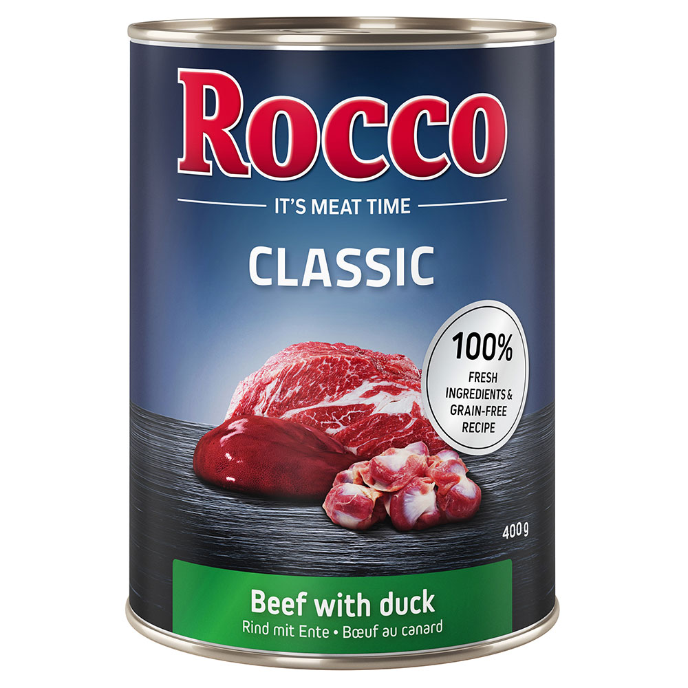 Megapakiet Rocco Classic, 24 x 400 g - Wołowina i kaczka