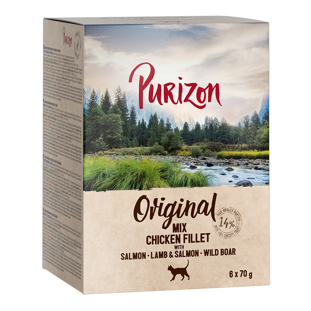 Purizon Adult, bez zbóż, 6 x 70 g  - Pakiet mieszany