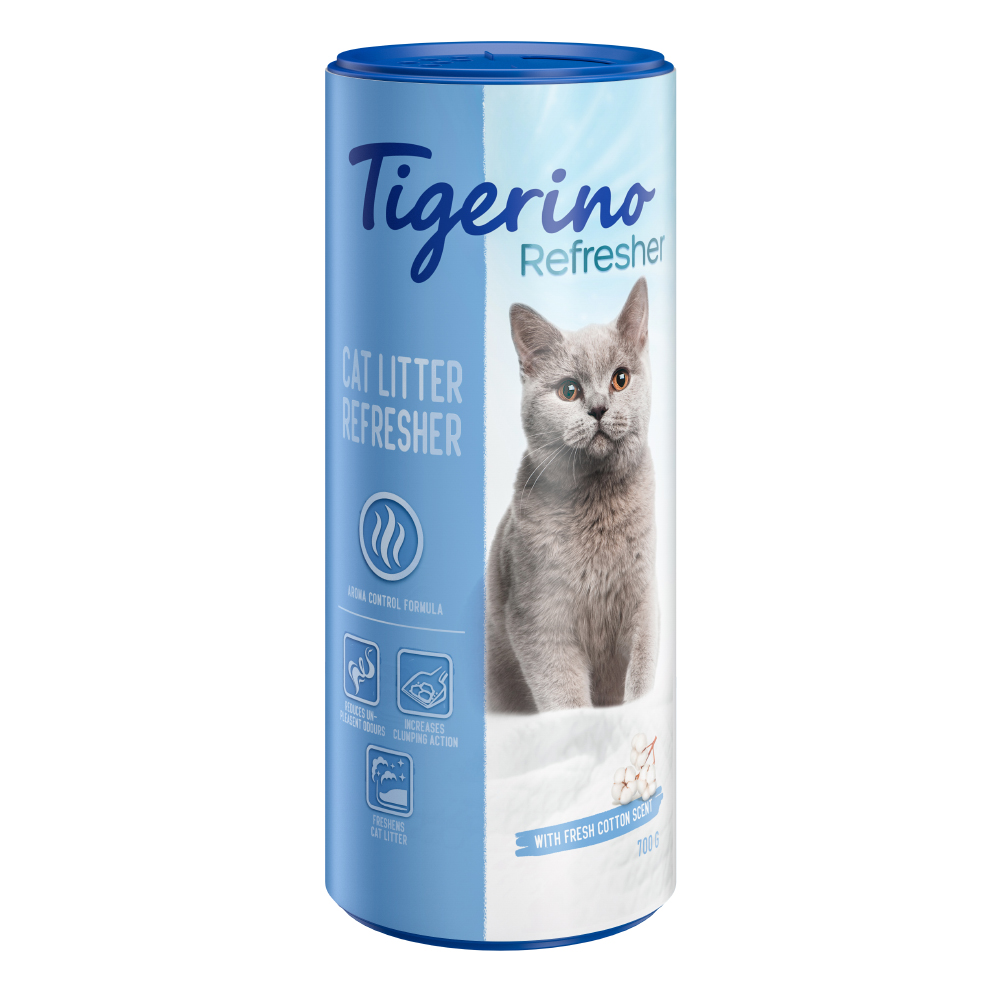 Tigerino Refresher, odświeżacz do kuwet - 3 zapachy - Kwiat bawełny, 700 g miniaturka