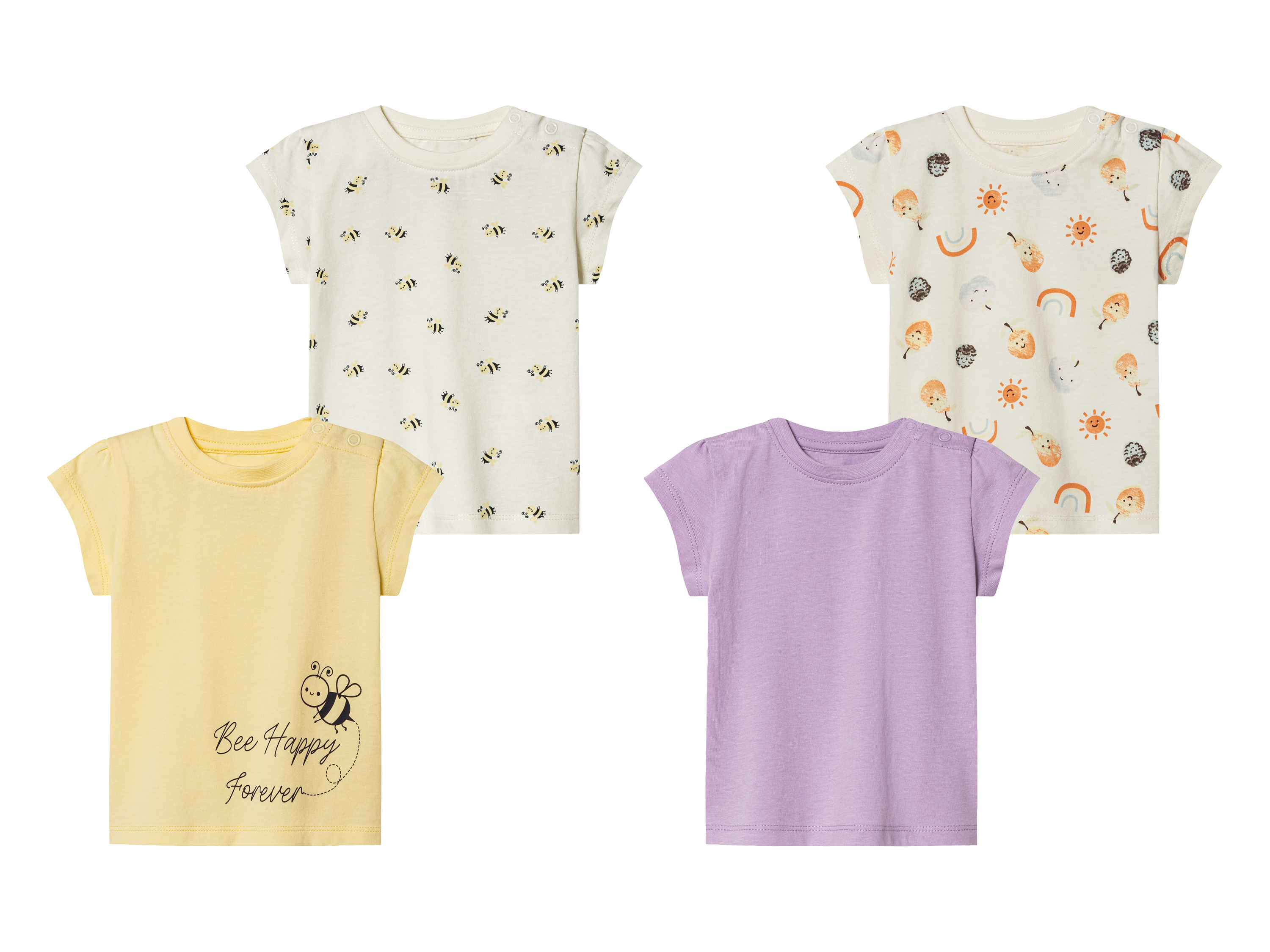 lupilu® T-shirty niemowlęce z bawełny organicznej, 2 sztuki miniaturka