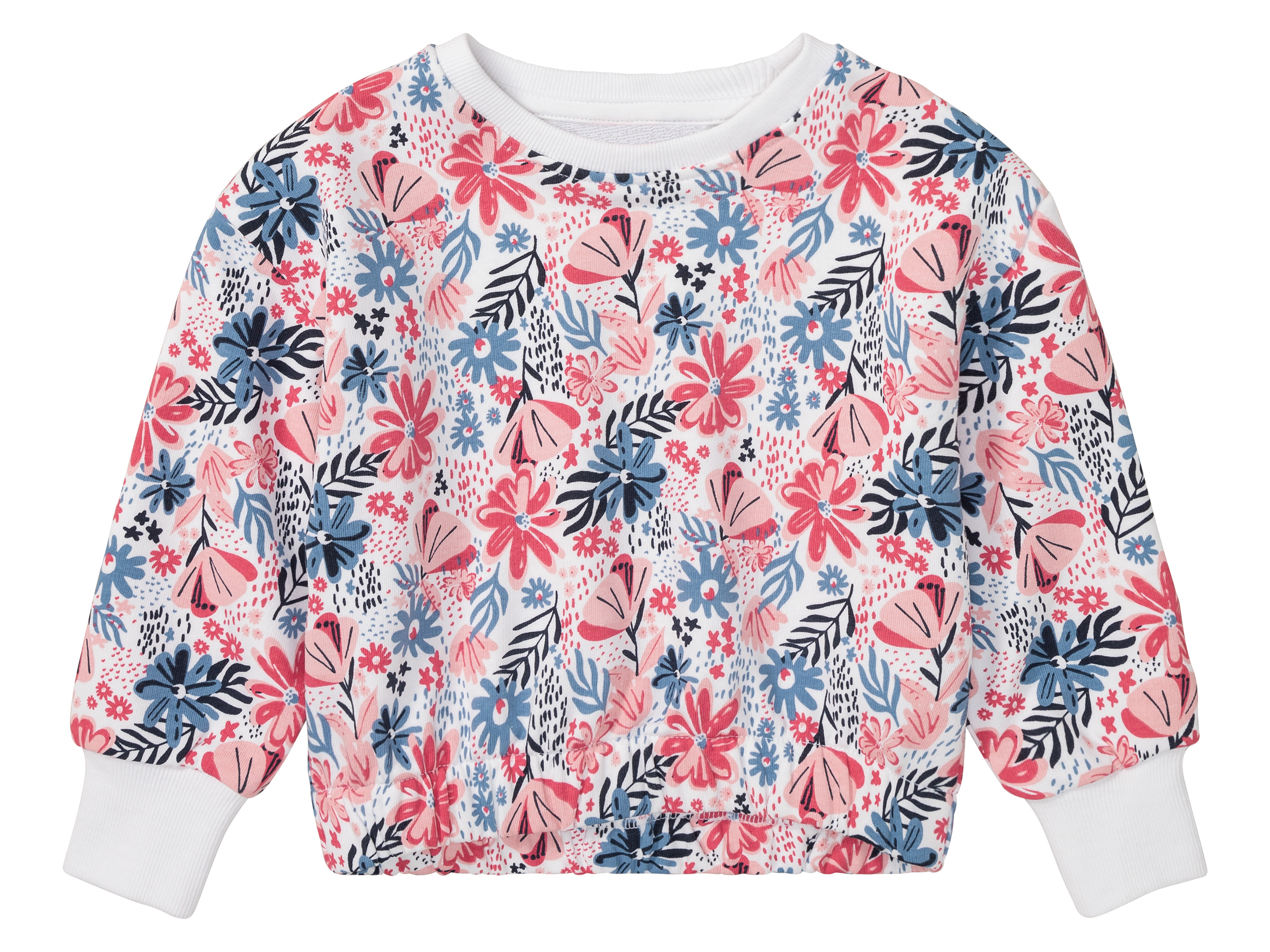 lupilu® Bluza dresowa dziewczęca z bawełną (98/104, Biały) miniaturka