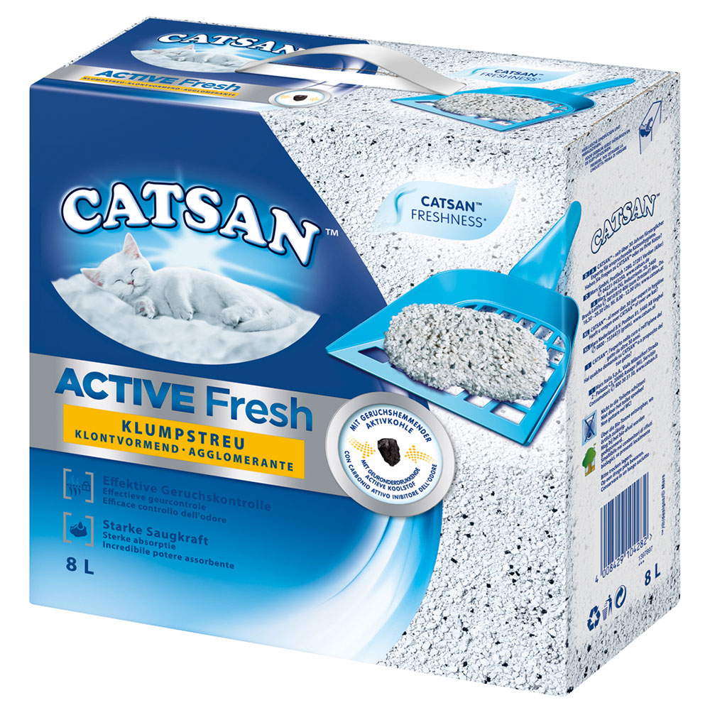 Catsan Active Fresh żwirek zbrylający się - 3 x 8 l