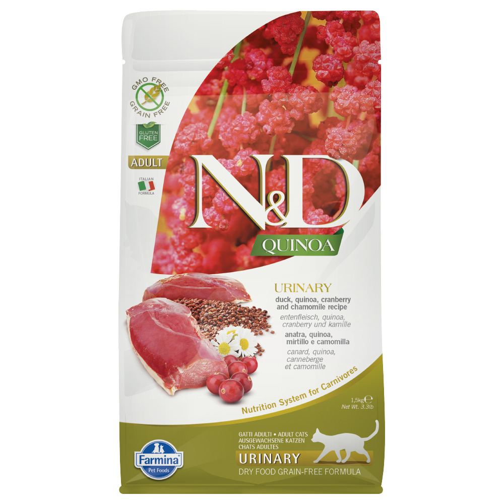 Farmina N&D Quinoa Urinary Duck, Quinoa, Żurawina & Rumianek Adult - 3 x 1,5 kg