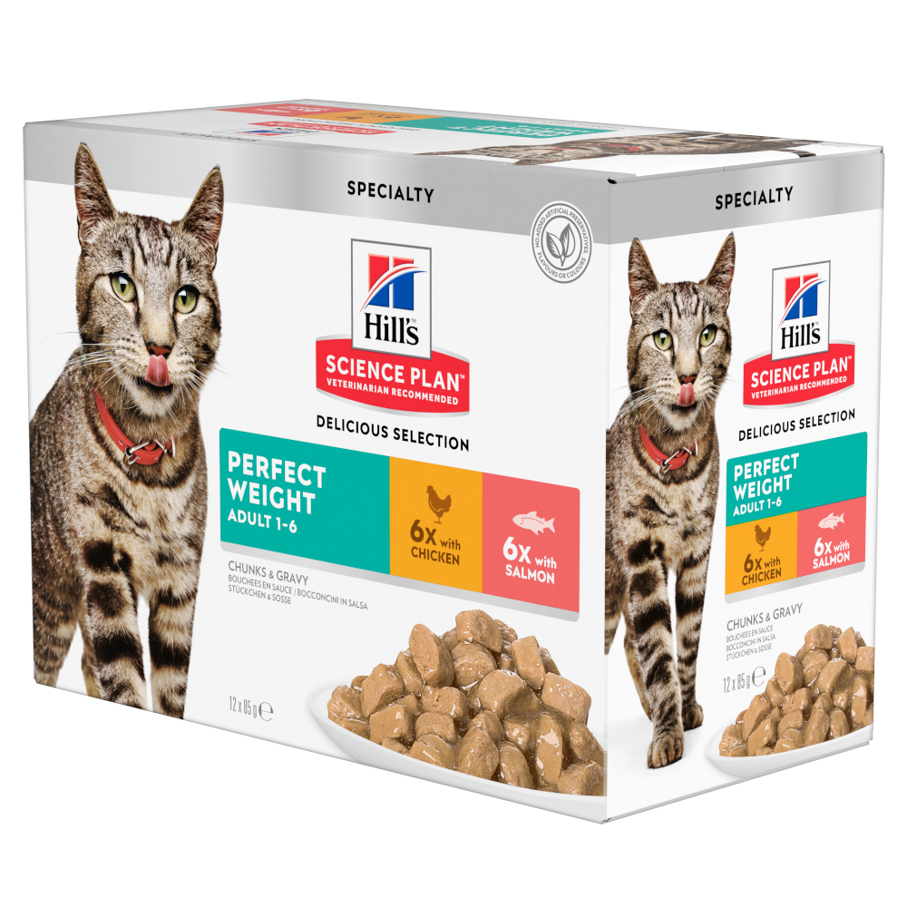 Hill's Science Plan Adult Perfect Weight - Kurczak i łosoś, 24 x 85 g