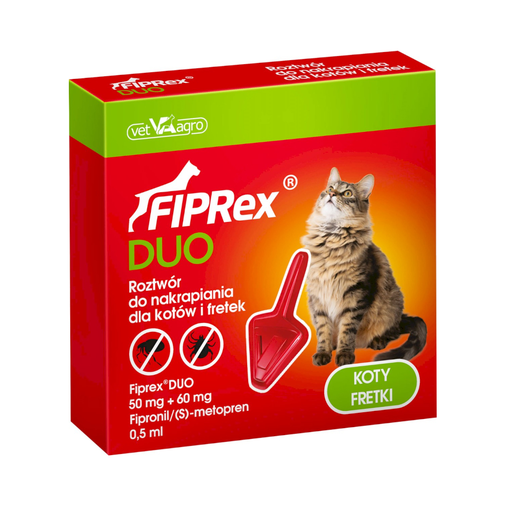 Fiprex DUO Spot-on dla kotów - 1 pipeta (0,5 ml) miniaturka