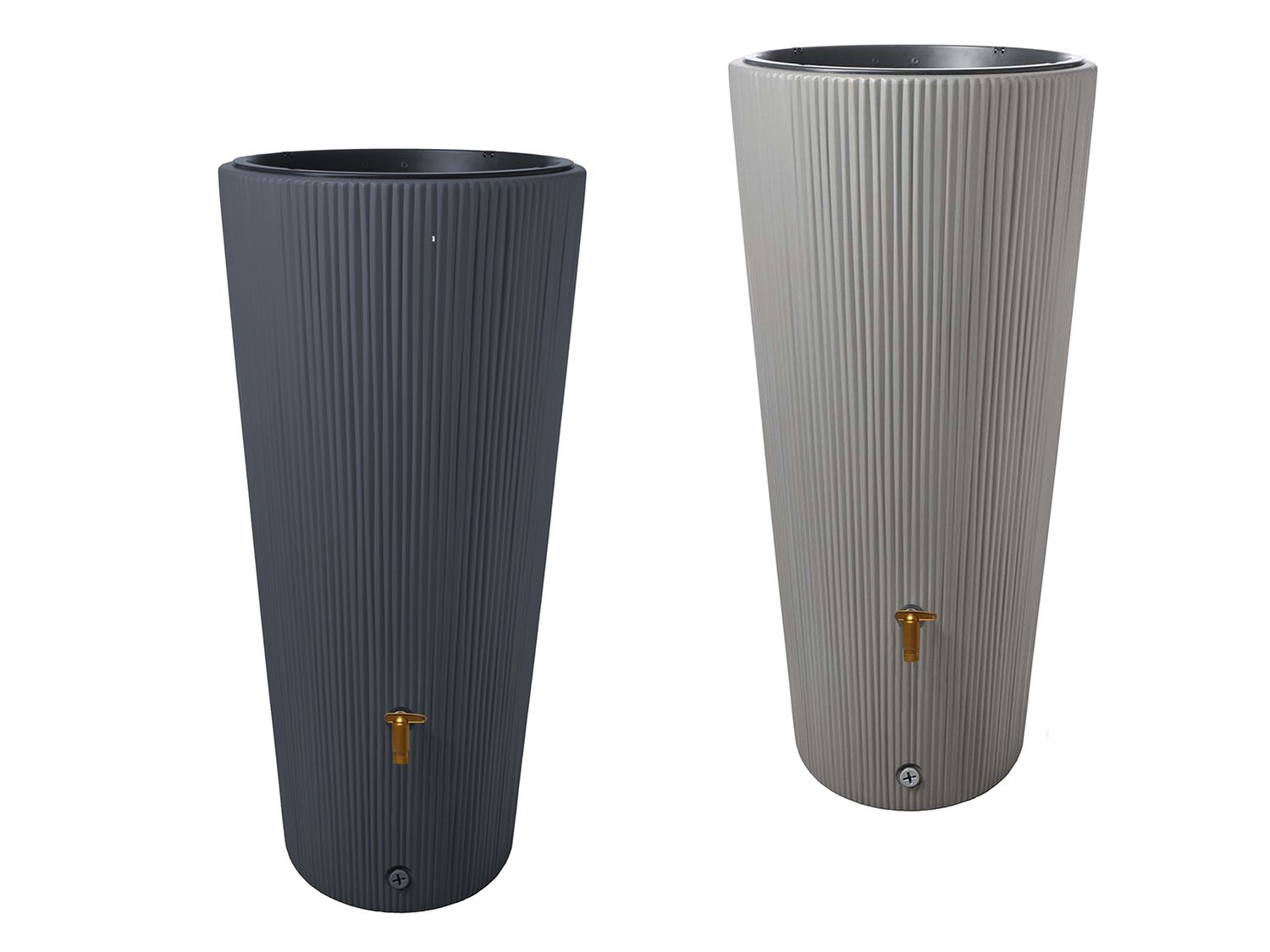 Zbiornik na wodę deszczową 4rain "VASO 2in1 Decor", pojemność 220 litrów, wysokość 120 cm, z donicą na rośliny