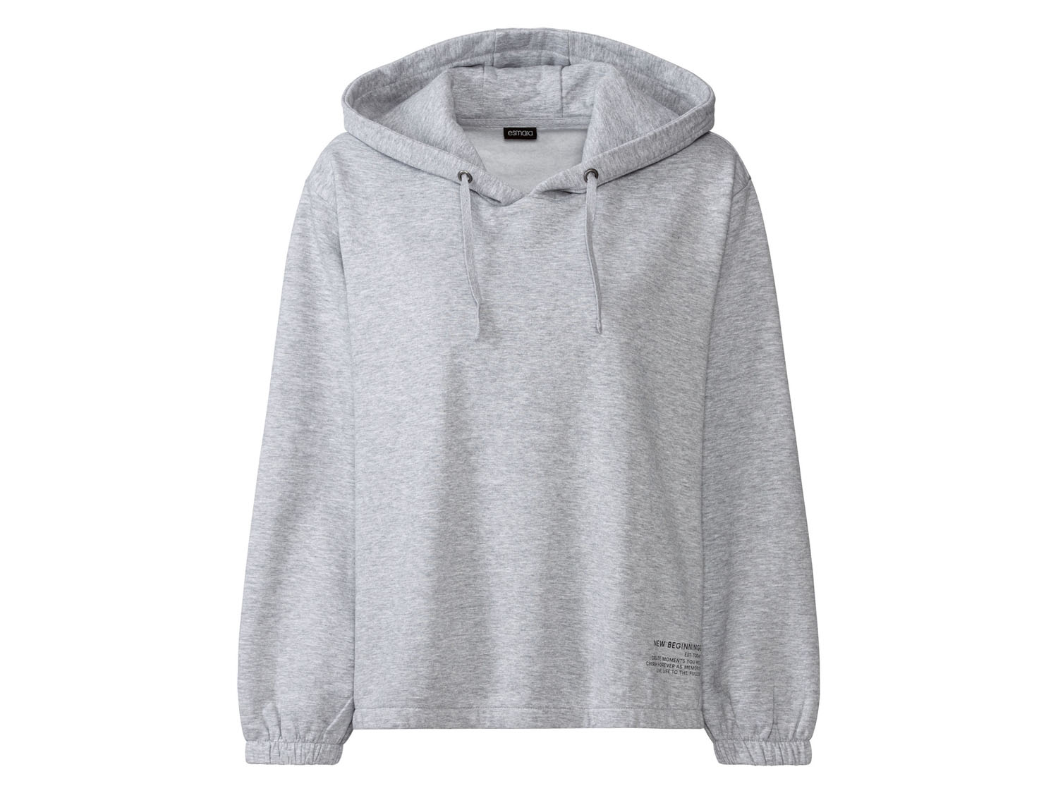 esmara® Bluza dresowa damska XXL z kapturem (XL(48/50), Szary)