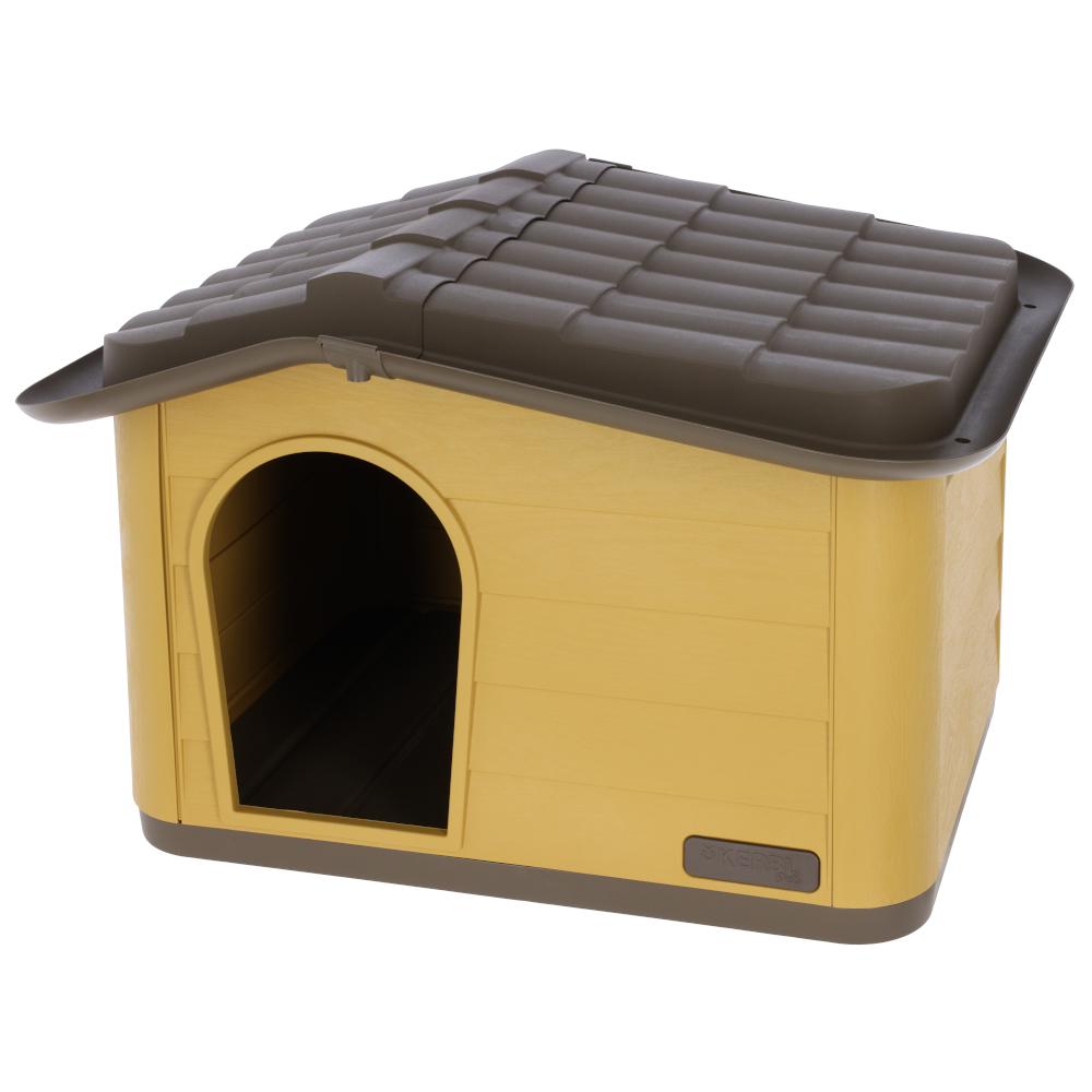 Kerbl Domek dla kota Paola Eco - Miodowo-czarny (dł. x szer. x wys.): 60 x 51 x 41 cm