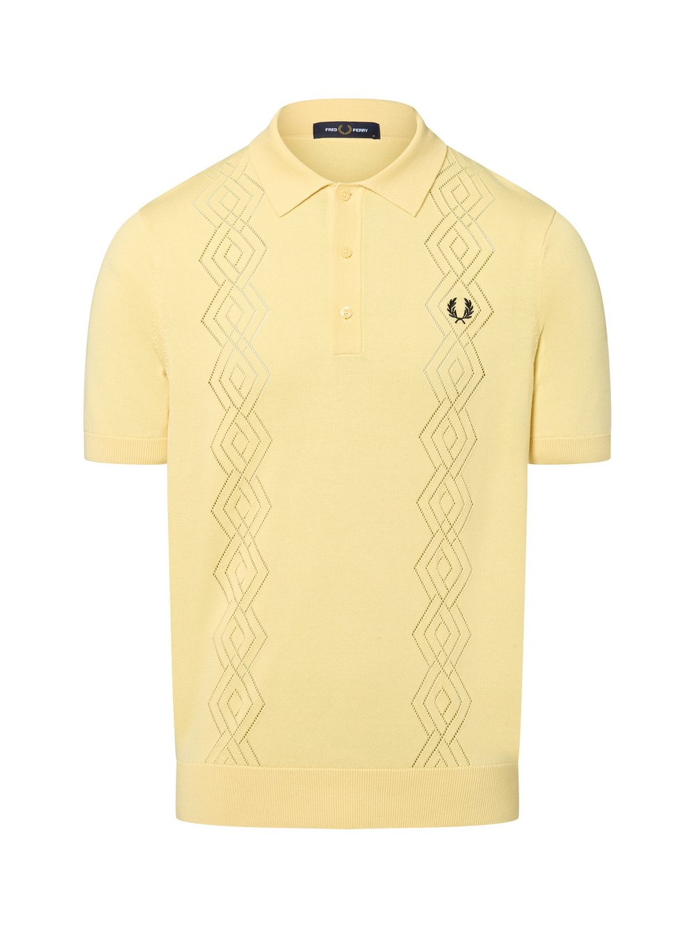 Fred Perry Męska koszulka polo Mężczyźni Bawełna żółty, L