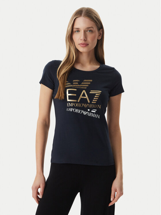 EA7 Emporio Armani T-Shirt 7W000977 AF10373 UB102 Granatowy Regular Fit