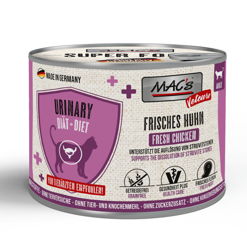MAC's Cat Vetcare Urinary, 6 x 200 g - Kurczak
