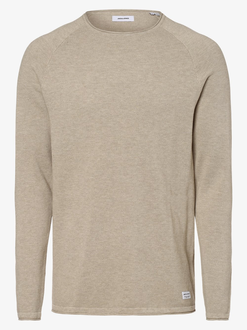 Jack & Jones Sweter męski Mężczyźni Bawełna beżowy, L