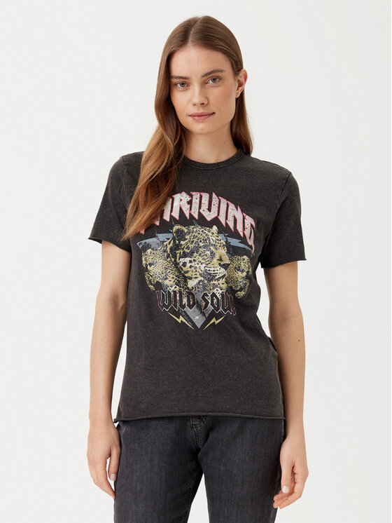 ONLY T-Shirt Lucy 15307412 Czarny Regular Fit