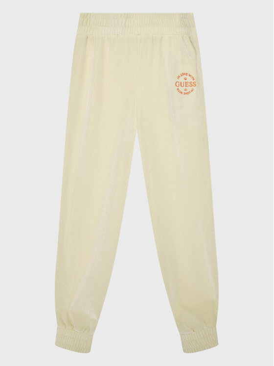 Guess Spodnie dresowe J2BQ12 KBEB0 Beżowy Regular Fit