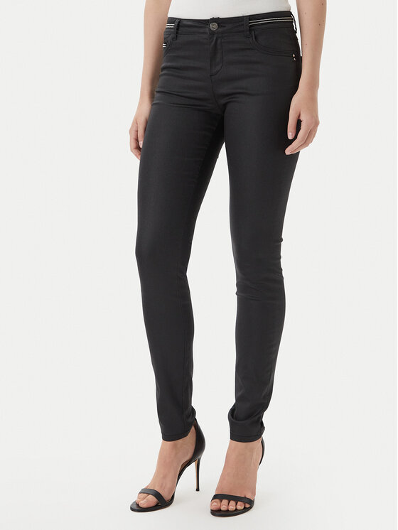 Morgan Spodnie materiałowe 212-PALONA Czarny Slim Fit