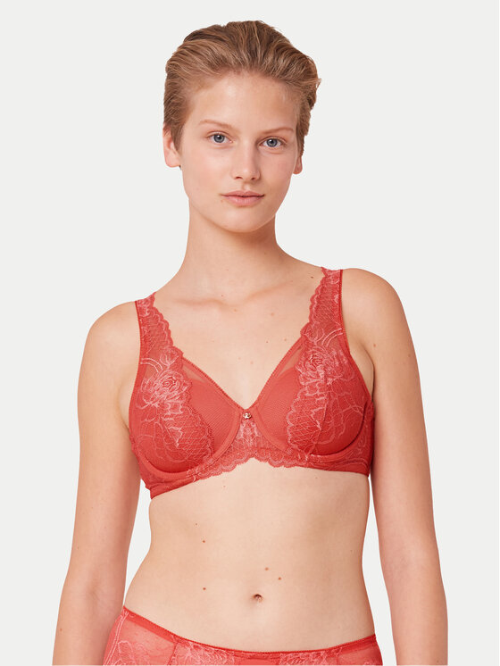 Triumph Biustonosz z fiszbiną Wild Peony Florale 10209627 Różowy