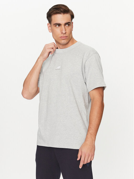 New Balance T-Shirt Athletics Remastered Graphic Cotton Jersey Short Sleeve T-shirt MT31504 Szary Regular Fit