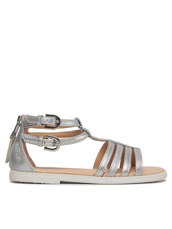 Geox Sandały J Sandal Karly Girl J7235D 0QDAJ C1007 S Srebrny